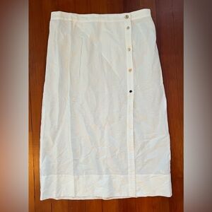 NWOT Madewell Button-Front Plus Maxi Skirt - White - 2X